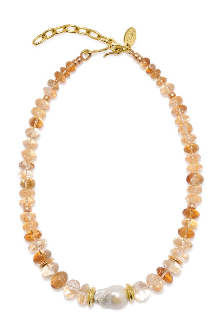 LIZZIE FORTUNATO-Sol Necklace-CITRINE