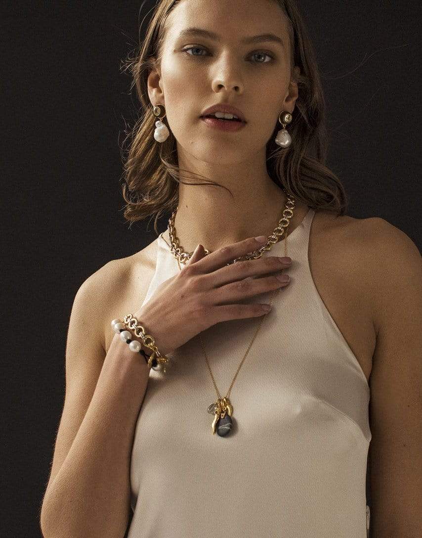 LIZZIE FORTUNATO-Forte Charm Necklace-GOLD