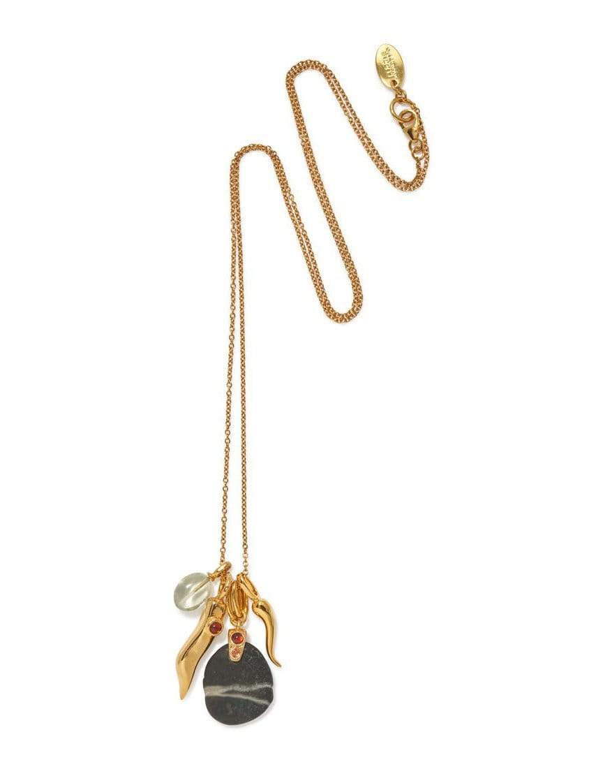 LIZZIE FORTUNATO-Forte Charm Necklace-GOLD