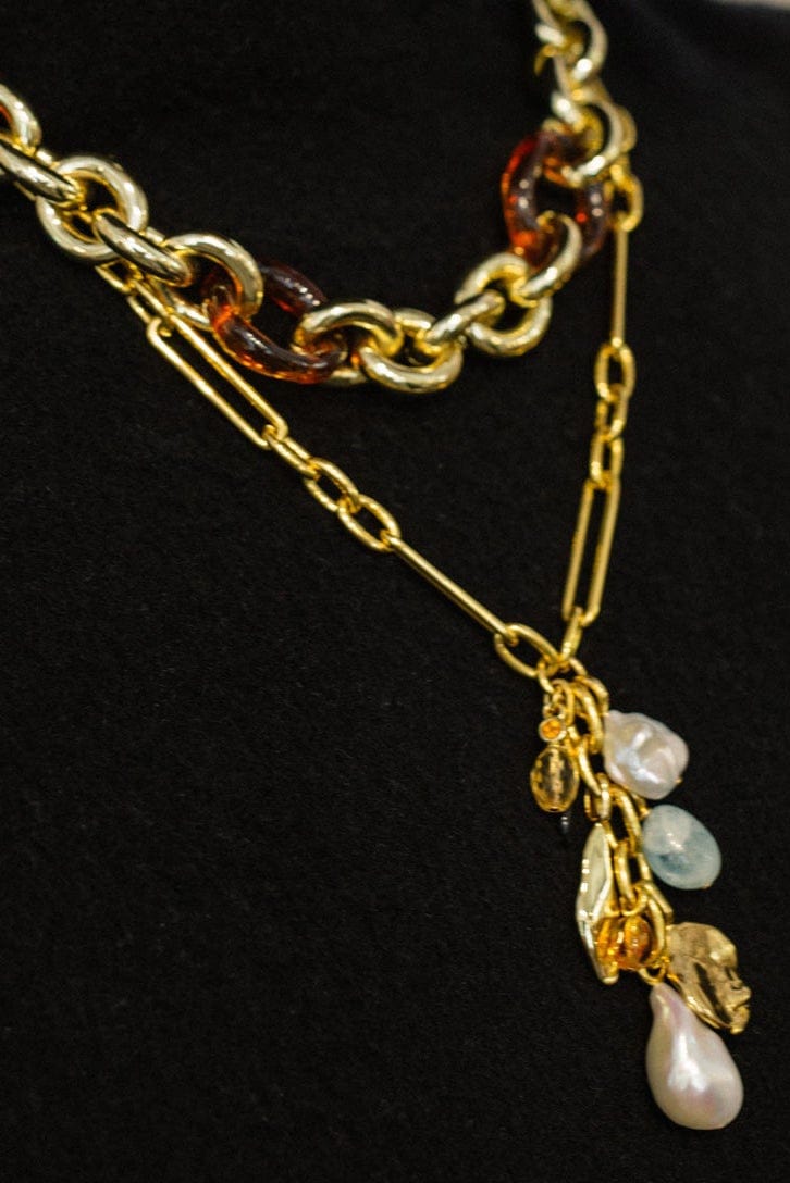 LIZZIE FORTUNATO-Taki Necklace-GOLD