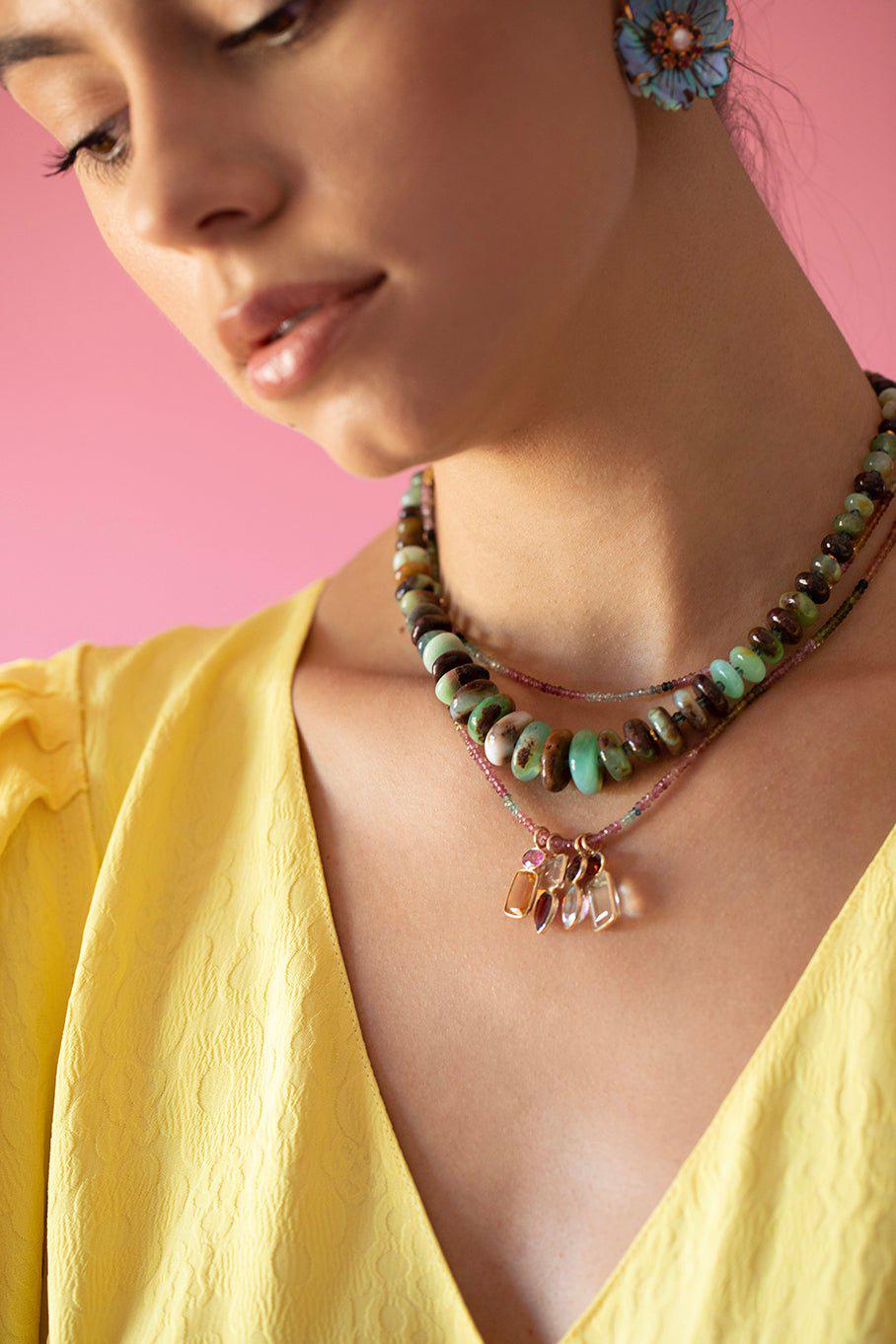 LIZZIE FORTUNATO-Neutra Necklace-GREEN