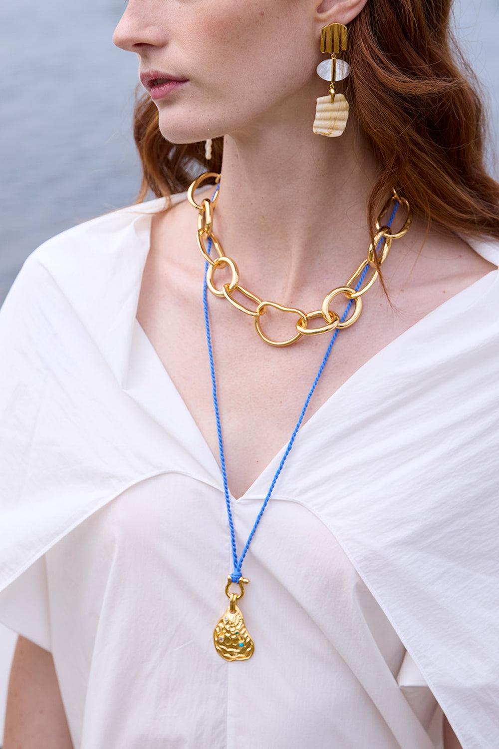 Blue Point Necklace-MULTI-JEWELRYBOUTIQUENECKLACE O-LIZZIE FORTUNATO