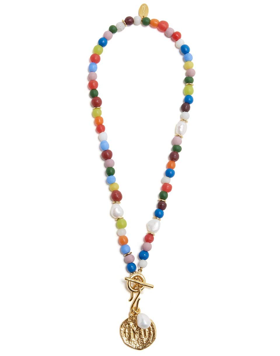 LIZZIE FORTUNATO-Confetti Coin Necklace-MULTI