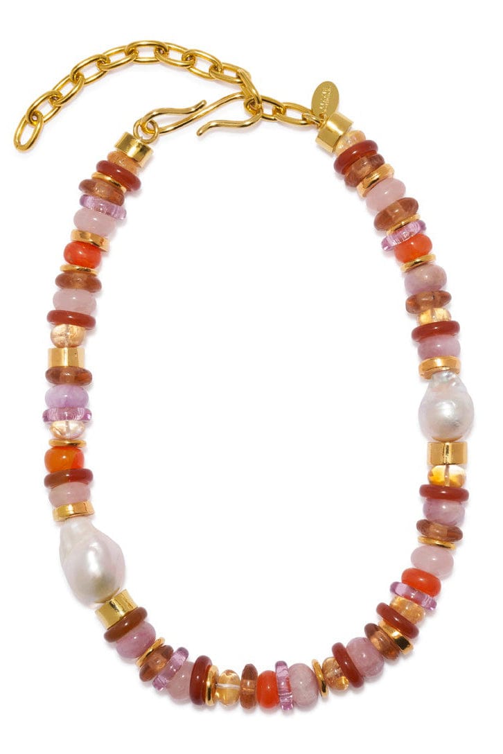 LIZZIE FORTUNATO-Desert Pearl Necklace-MULTI
