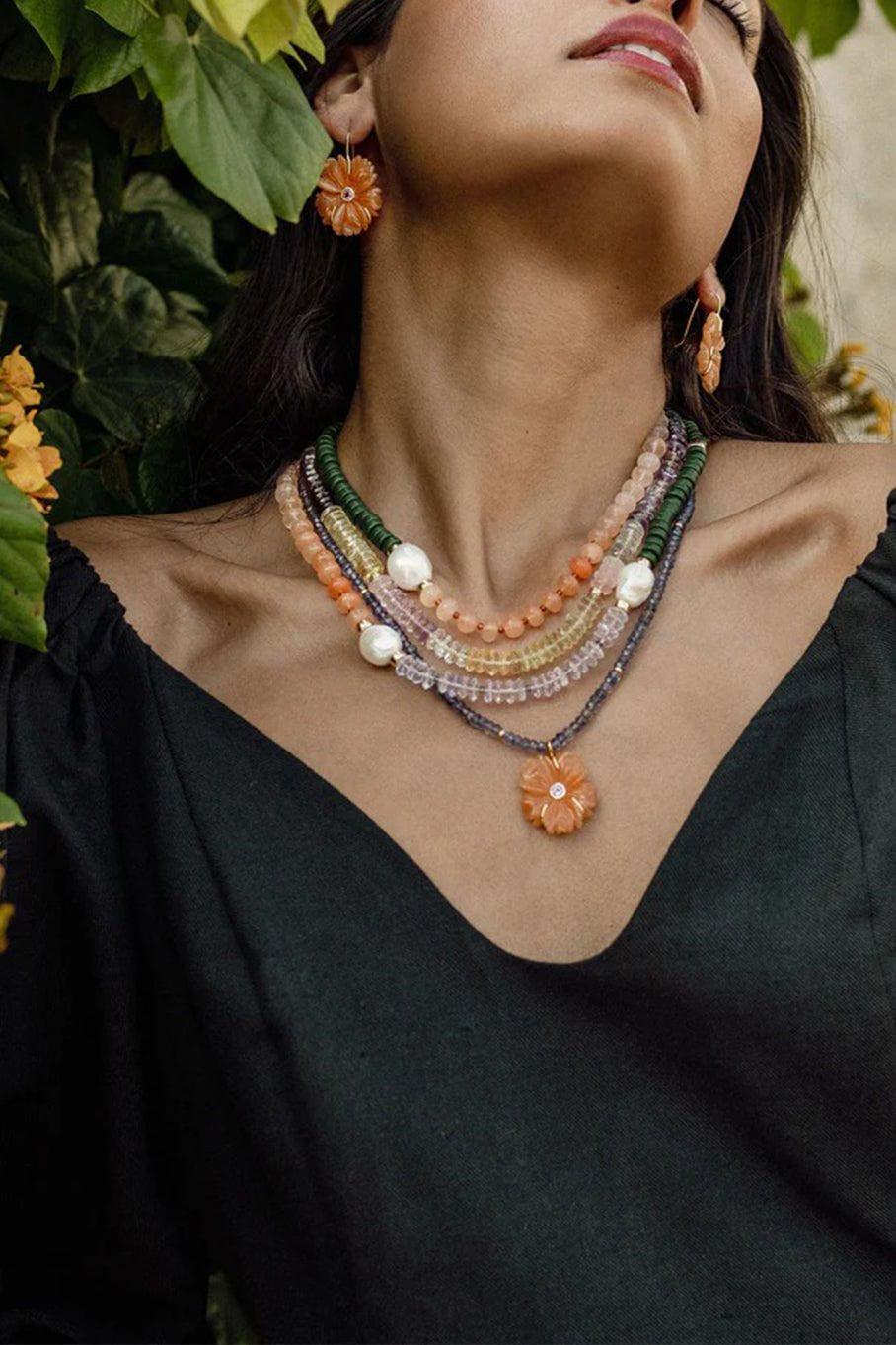 LIZZIE FORTUNATO-New Bloom Necklace-MULTI