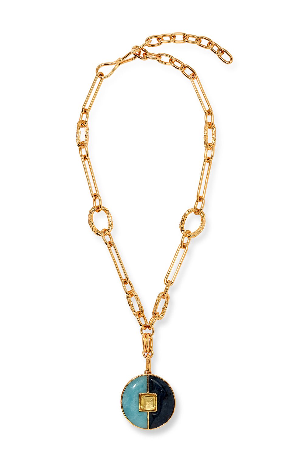 LIZZIE FORTUNATO-Porto Medallion Necklace-MULTI