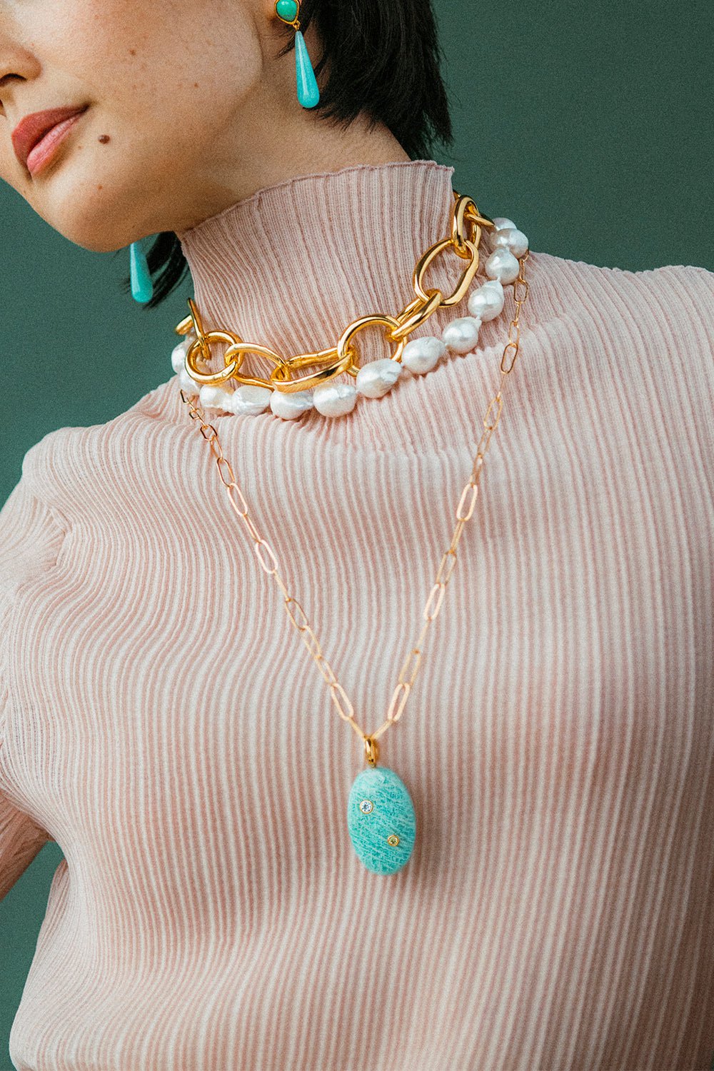 LIZZIE FORTUNATO-Claude Necklace-PEARL