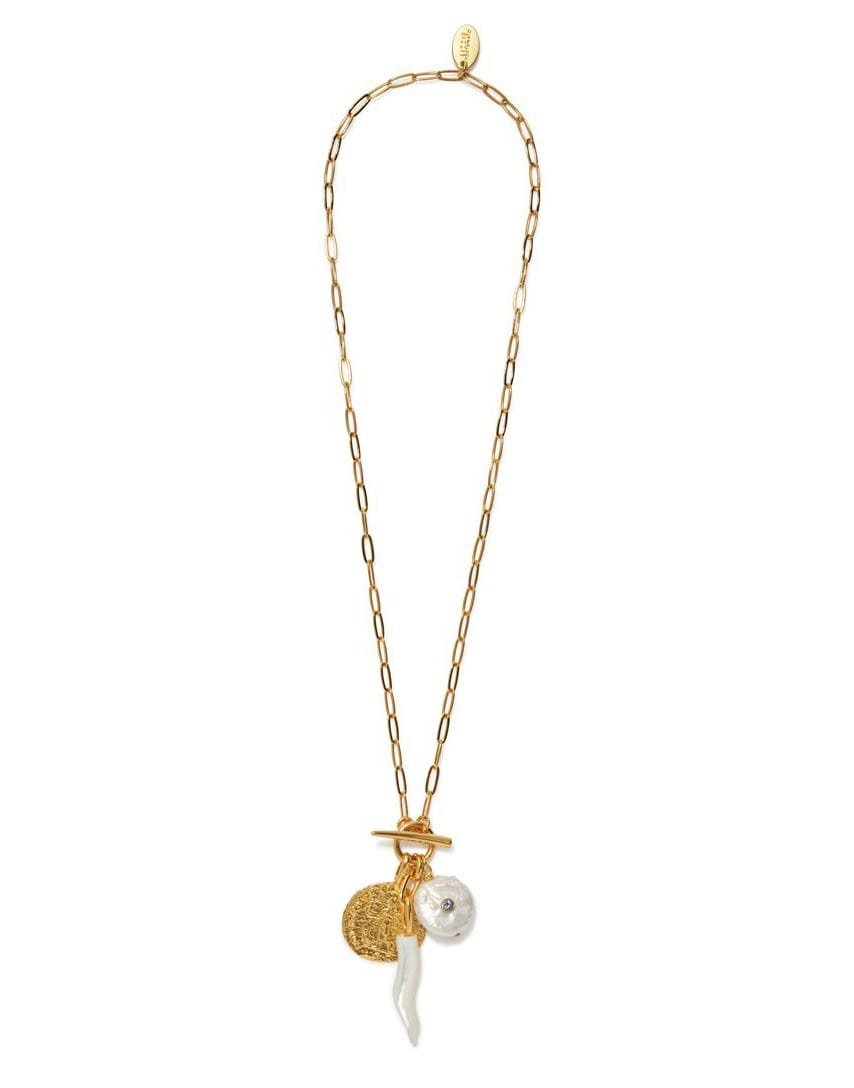 LIZZIE FORTUNATO-Eternity Lariat Necklace-PEARL