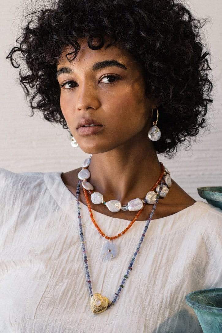 LIZZIE FORTUNATO-Rainbow Pearl Collar-RAINBOW