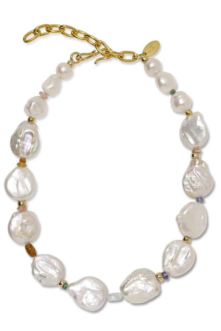 LIZZIE FORTUNATO-Rainbow Pearl Collar-RAINBOW