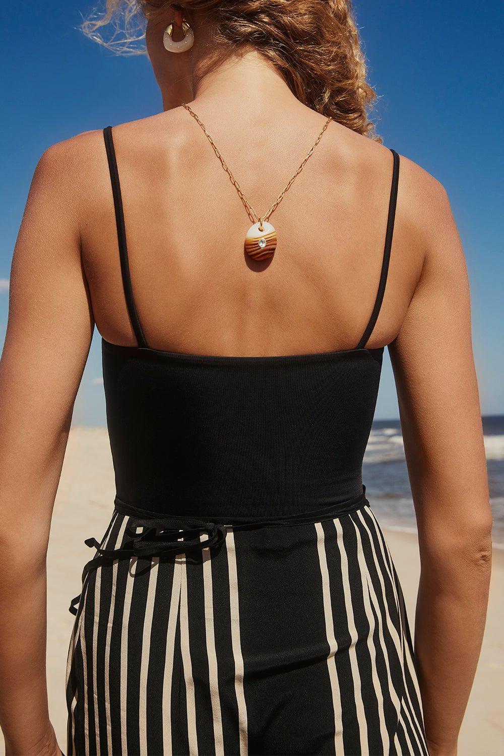 LIZZIE FORTUNATO-Tidal Pendant Necklace-SAND