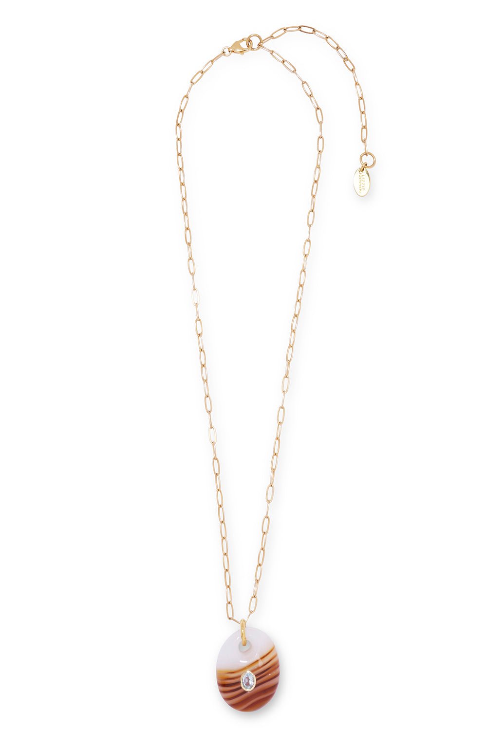 LIZZIE FORTUNATO-Tidal Pendant Necklace-SAND