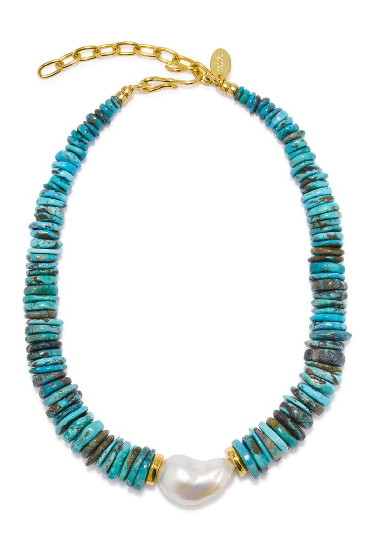 LIZZIE FORTUNATO-Sky Stone Necklace-TURQUOIS