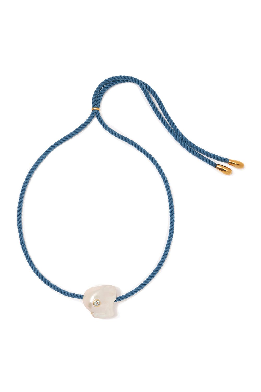 LIZZIE FORTUNATO-Blue Fields Necklace-WHITE