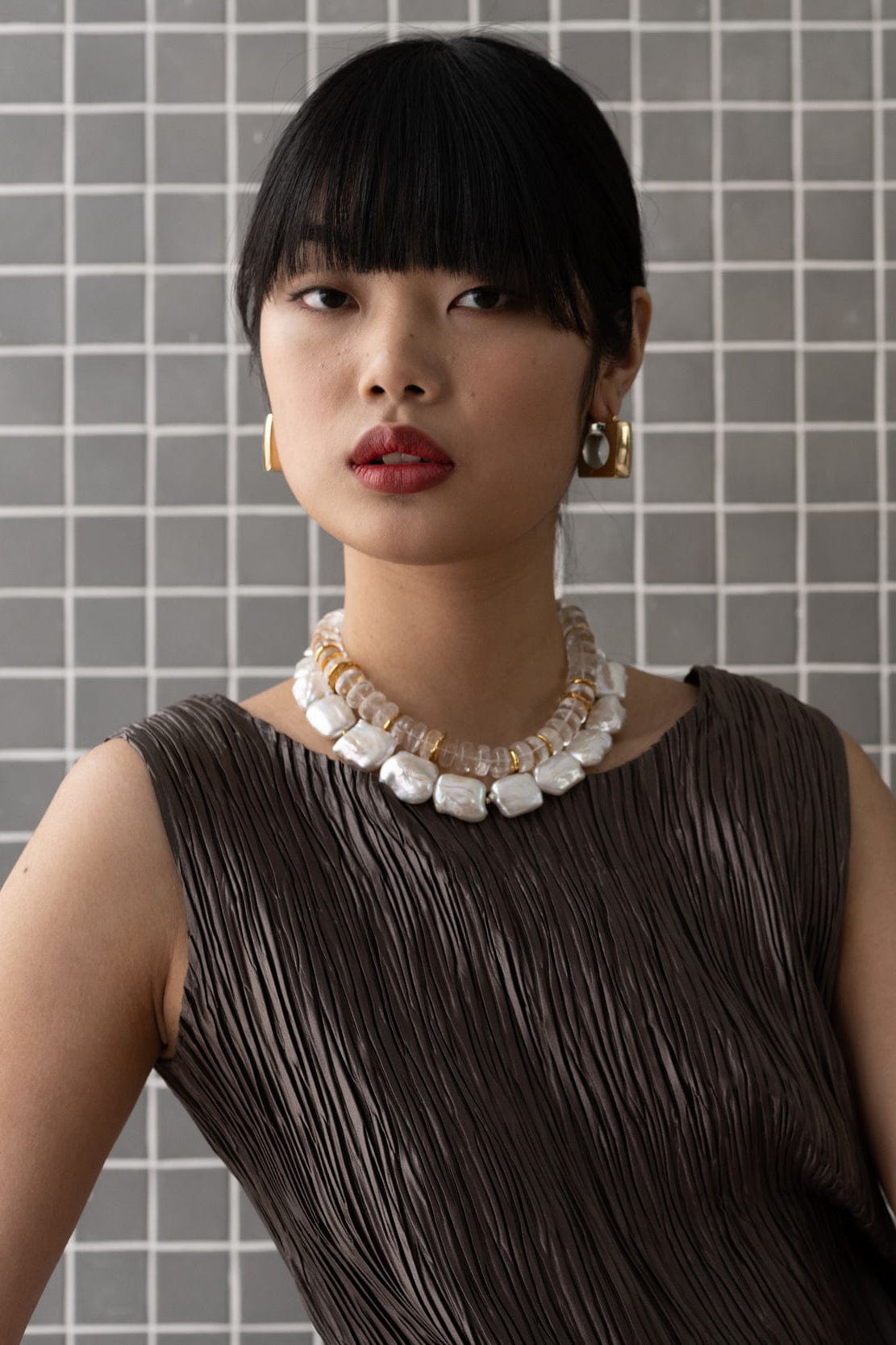 LIZZIE FORTUNATO-Glass House Necklace-WHITE