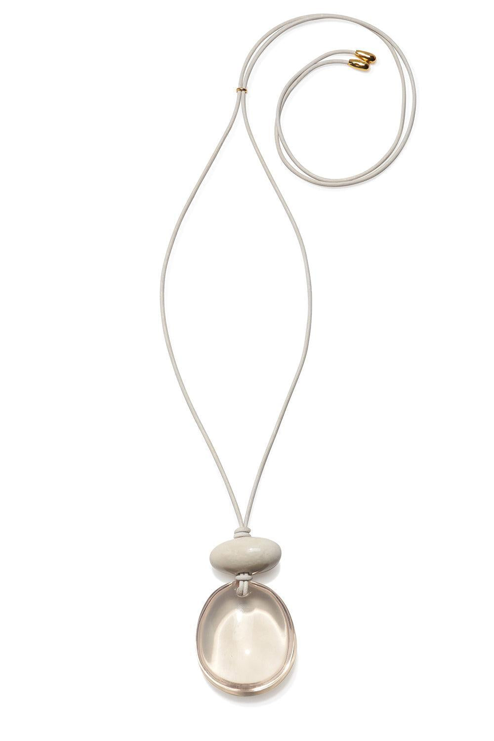 Lune Cord Necklace-WHITE-JEWELRYBOUTIQUENECKLACE O-LIZZIE FORTUNATO