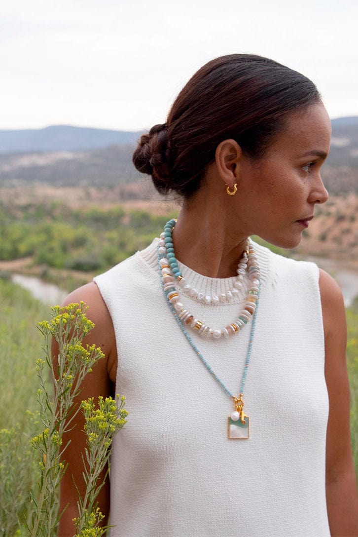 LIZZIE FORTUNATO-Moonlight Necklace-WHITE
