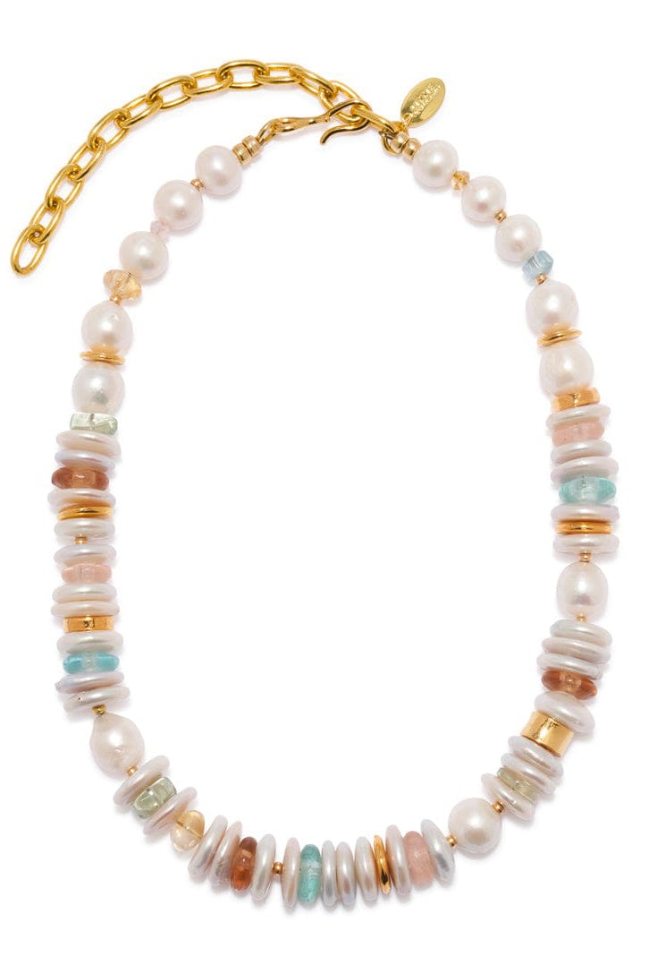 LIZZIE FORTUNATO-Moonlight Necklace-WHITE
