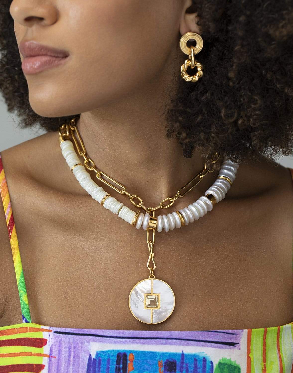 LIZZIE FORTUNATO-Refresh Pearl Necklace-WHITE