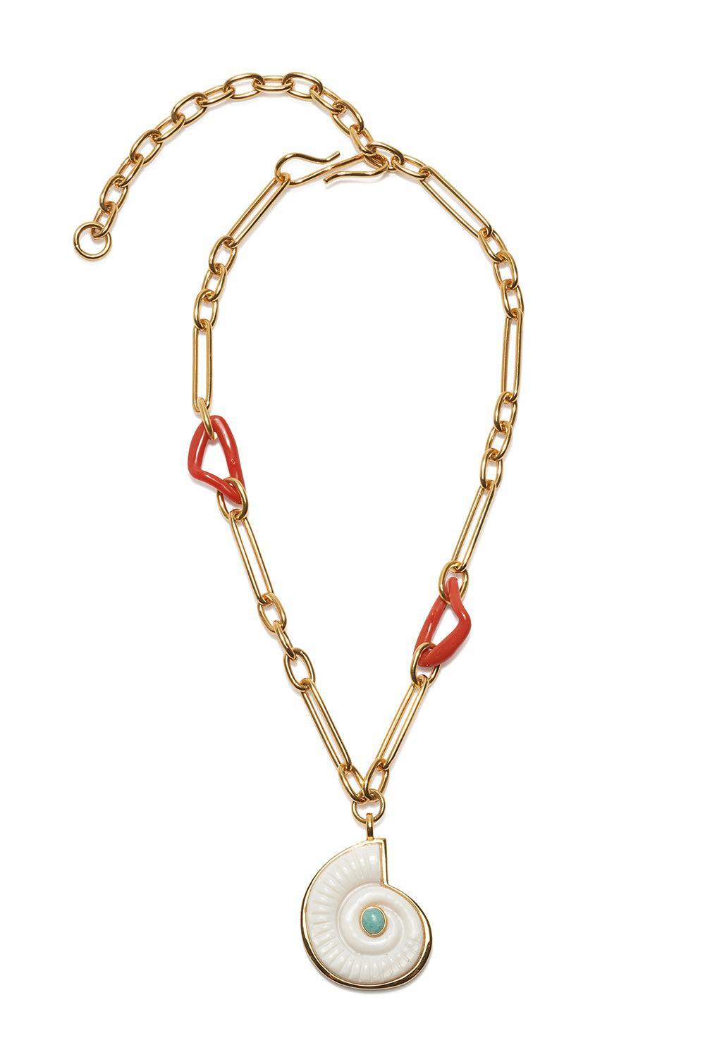 Sirene Shell Necklace-WHITE-JEWELRYBOUTIQUENECKLACE O-LIZZIE FORTUNATO