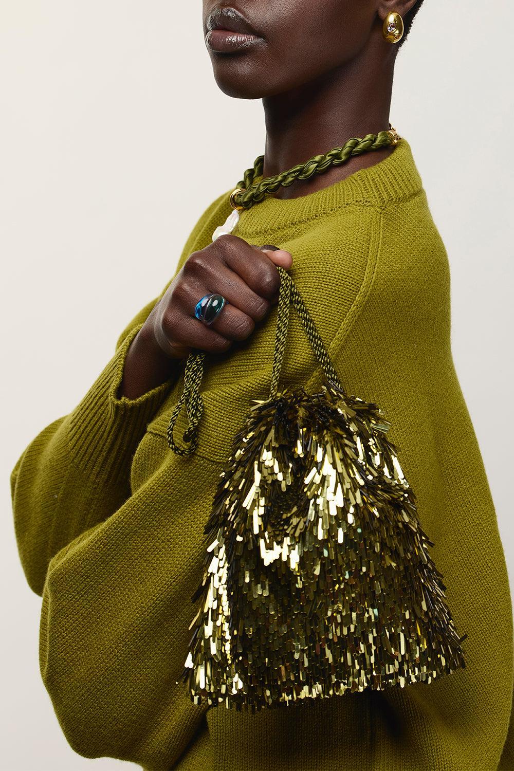 Electric Moss Gala Bag-YELLOW-JEWELRYBOUTIQUENECKLACE O-LIZZIE FORTUNATO