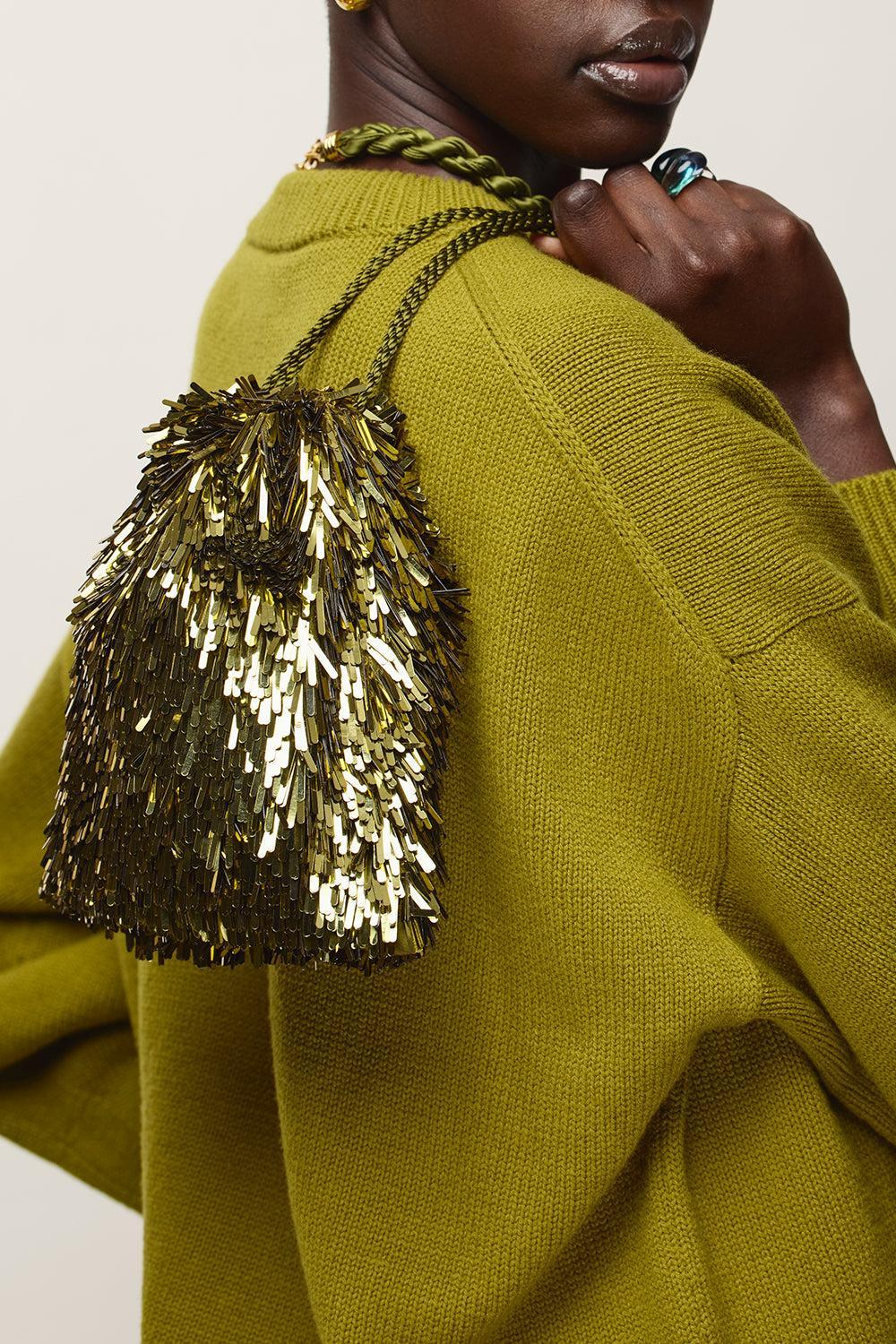  Electric Moss Gala Bag-YELLOW-JEWELRYBOUTIQUENECKLACE O-LIZZIE FORTUNATO 