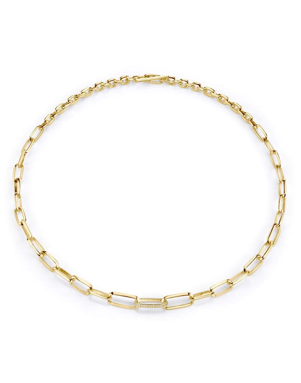 LIZZIE MANDLER-Graduated Knife Edge Choker-YELLOW GOLD