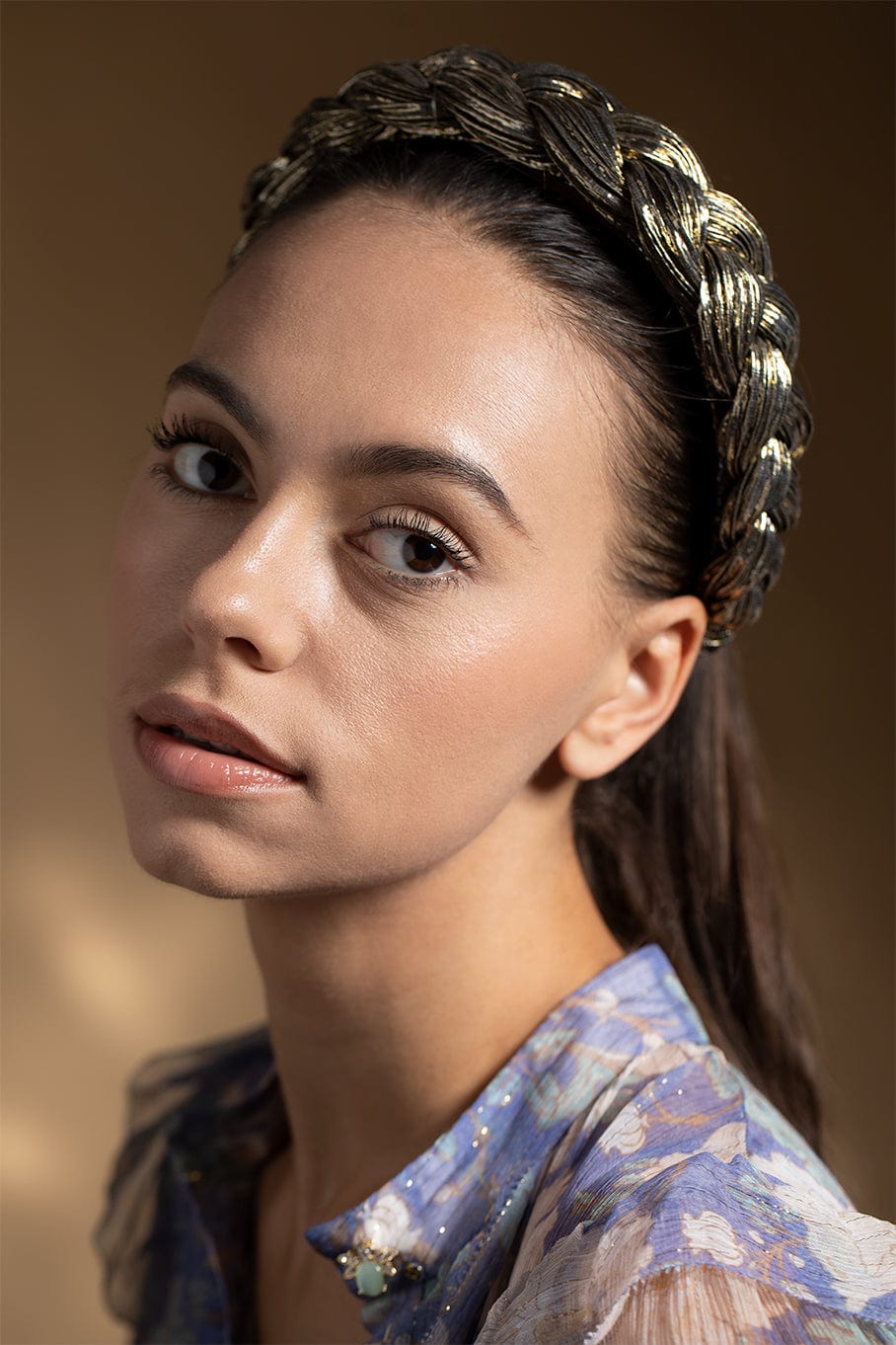 LOEFFLER RANDALL-Lilac Braided Headband-DRKGOLD