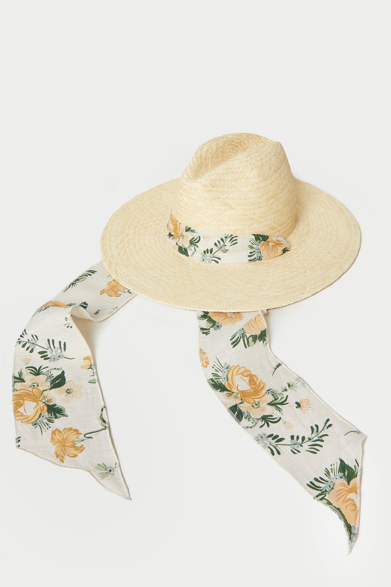 LOEFFLER RANDALL-Straw Hat With Tie Detail-