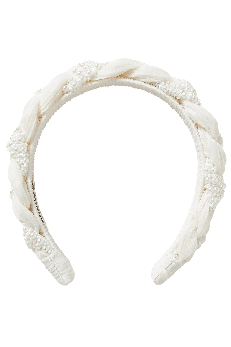 LOEFFLER RANDALL-Leon Braided Headband-PEARL
