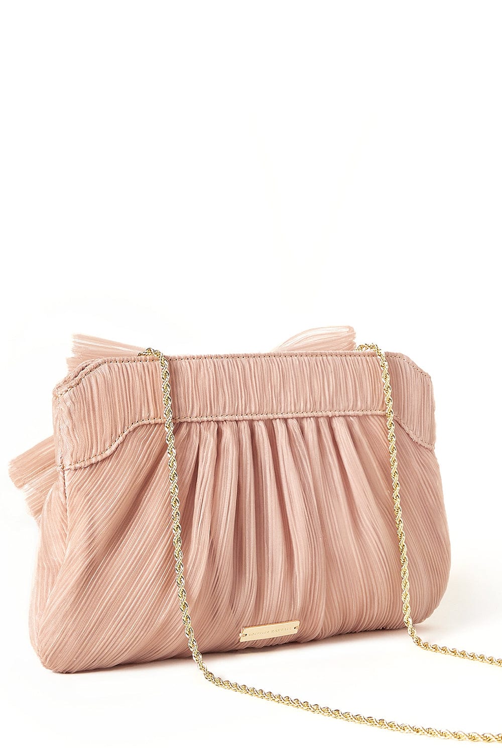 LOEFFLER RANDALL-Rayne Pleated Frame Clutch - Beauty-BEAUTY