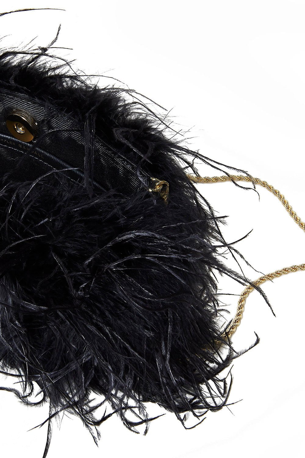 LOEFFLER RANDALL-Zahara Feather Pouch - Black-BLACK