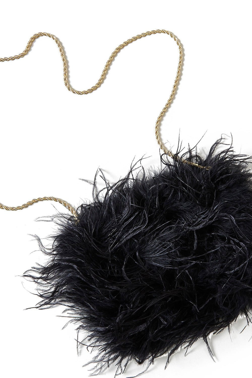 LOEFFLER RANDALL-Zahara Feather Pouch - Black-BLACK