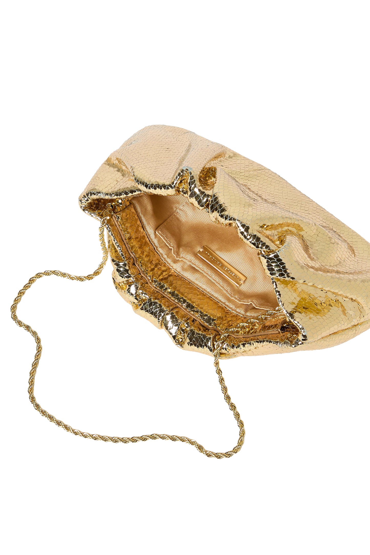 Serena Gathered Clutch-GOLD-HANDBAGCLUTCHES-LOEFFLER RANDALL