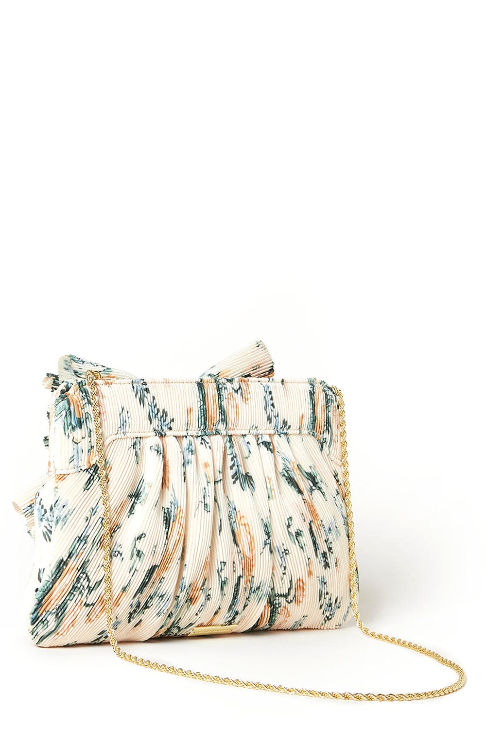LOEFFLER RANDALL-Rayne Pleated Frame Clutch - Nova Floral-NOVAFLOR