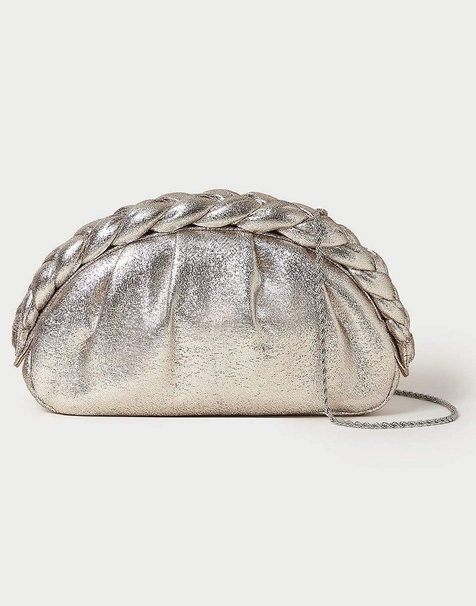 LOEFFLER RANDALL-Braided Arch Frame Pouch-PROSECCO