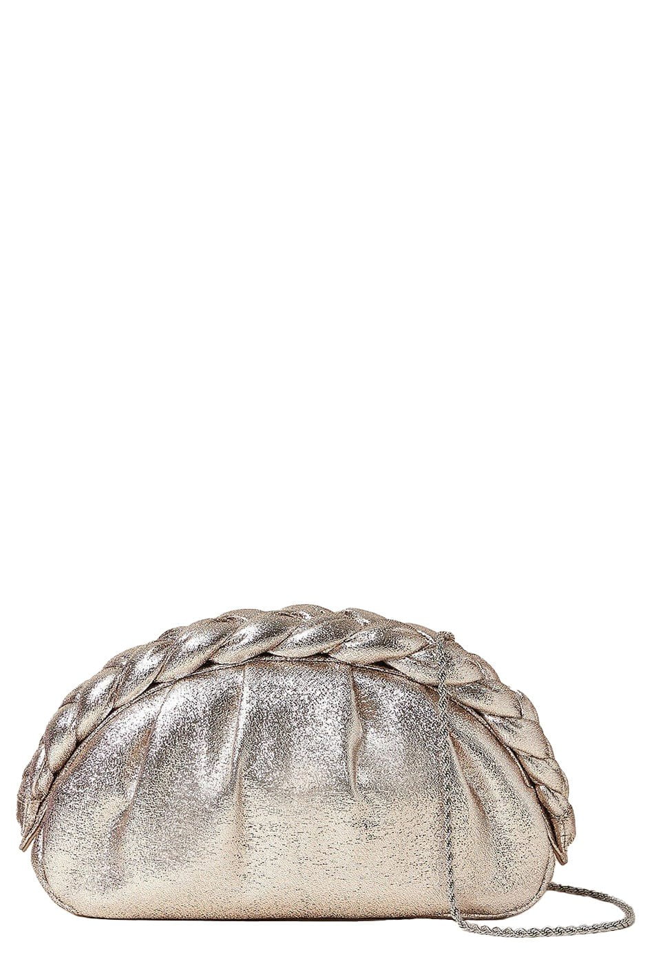 LOEFFLER RANDALL-Braided Arch Frame Pouch-PROSECCO