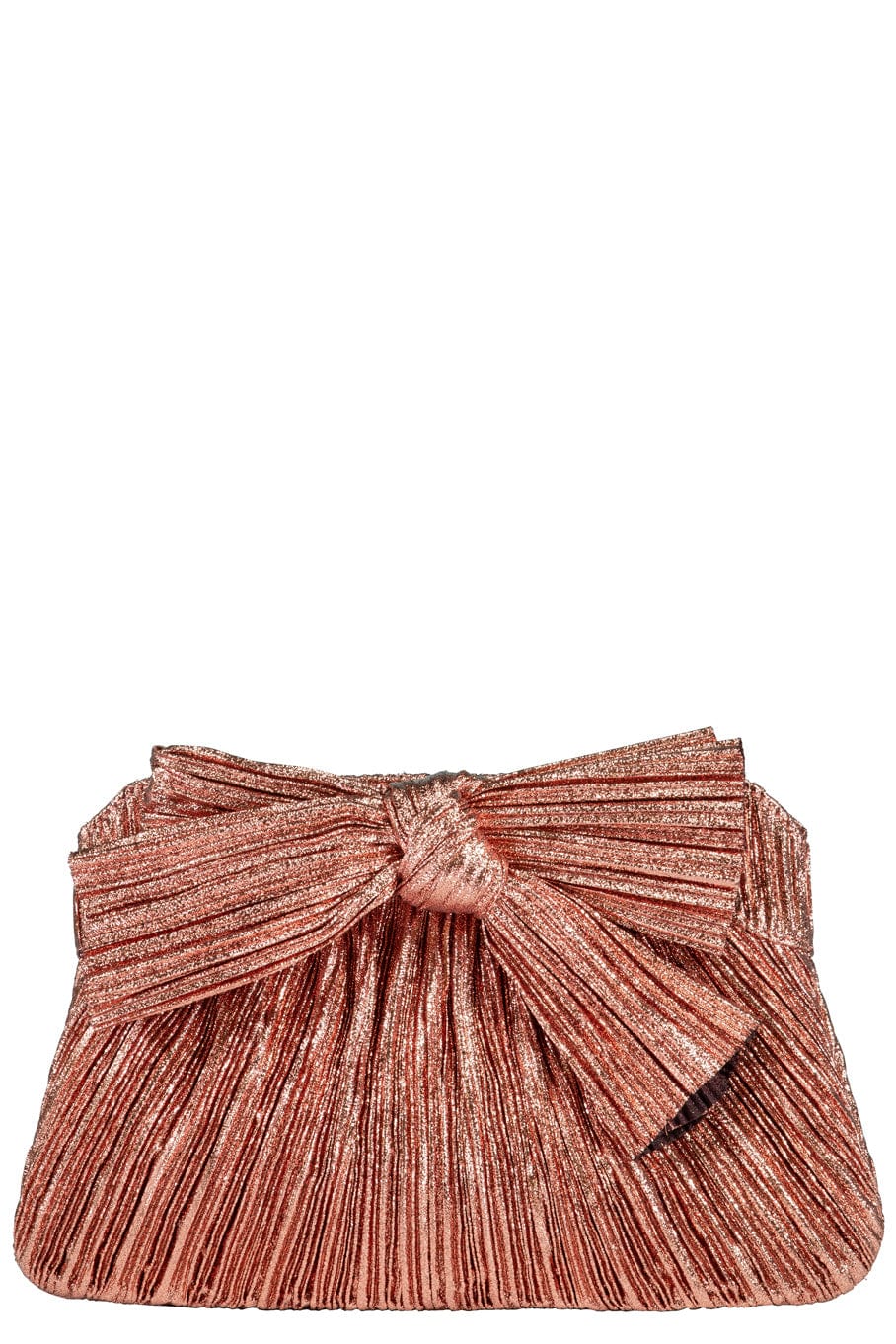 LOEFFLER RANDALL-Pleated Frame Clutch With Bow - Rose-ROSE