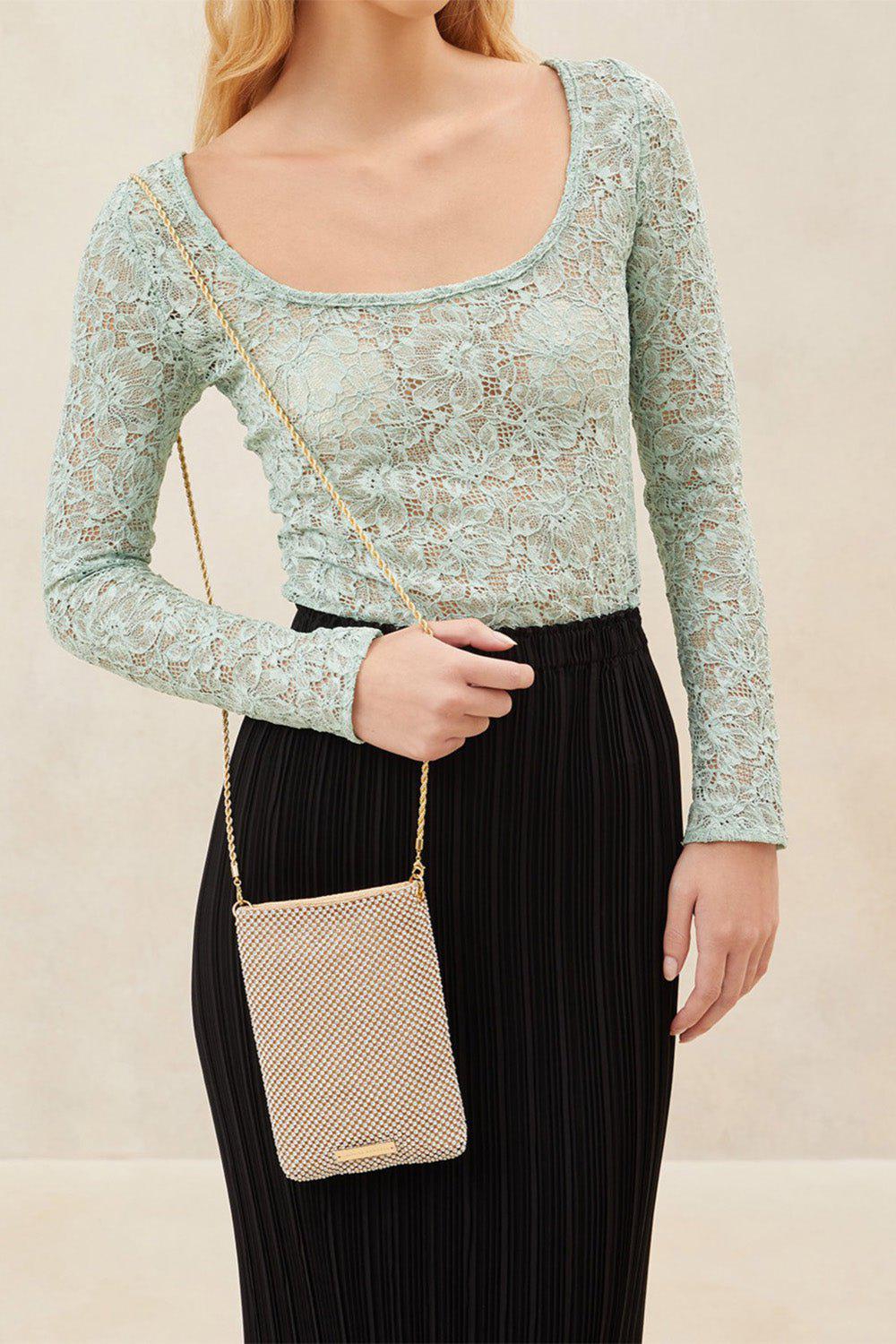 LOEFFLER RANDALL-Drew Phone Pouch-GOLD
