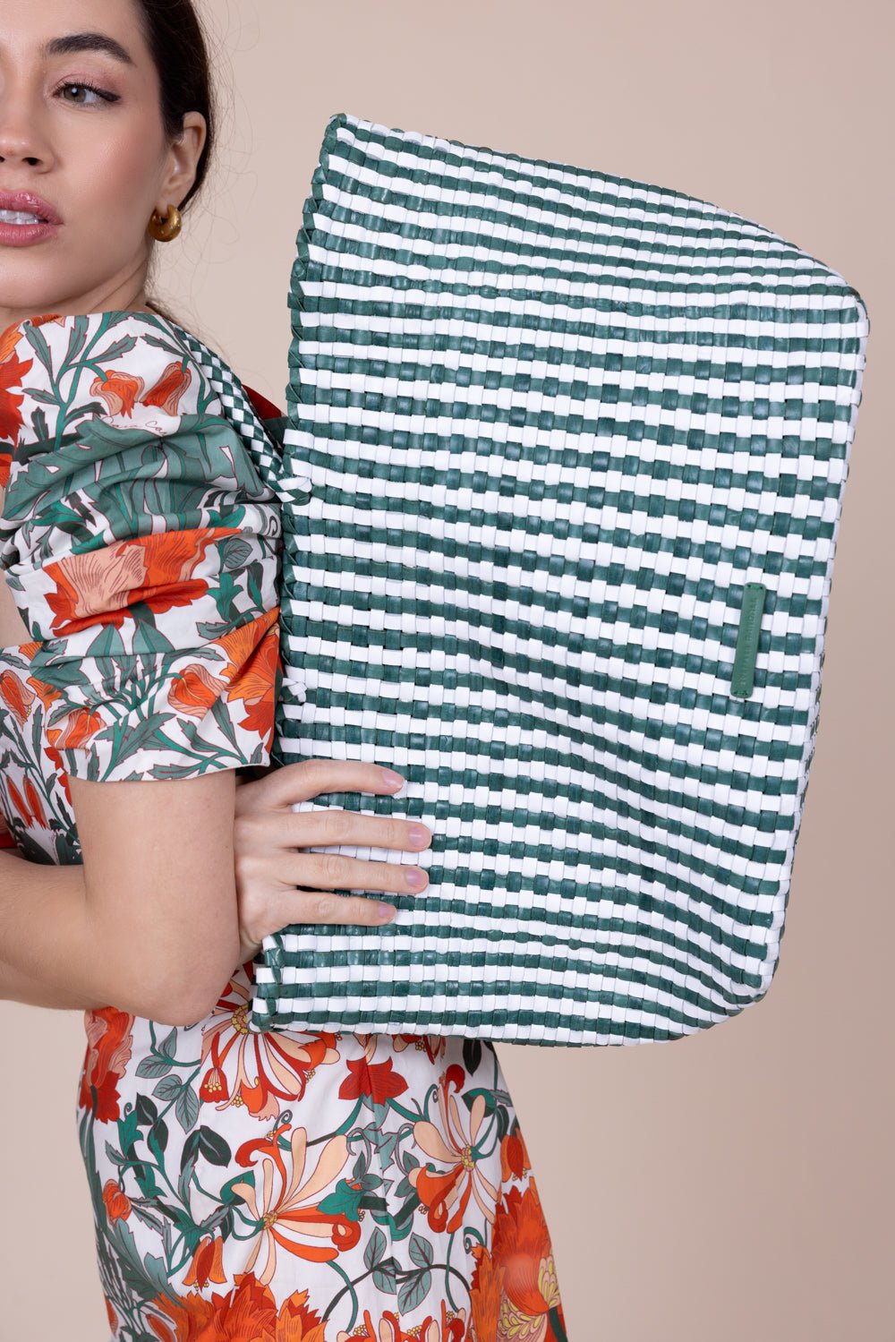 LOEFFLER RANDALL-Klara Tote-EMRLDWHT