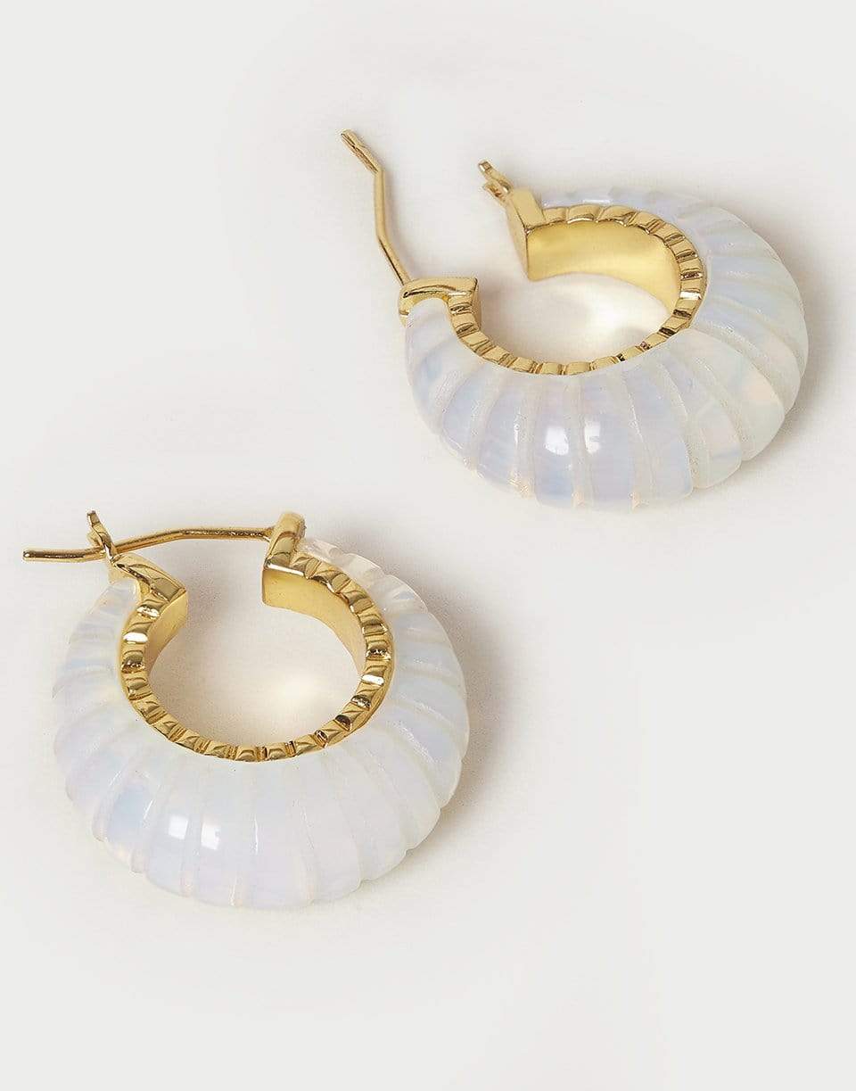 LOEFFLER RANDALL-Scalloped Stone Hoop-IVMOG