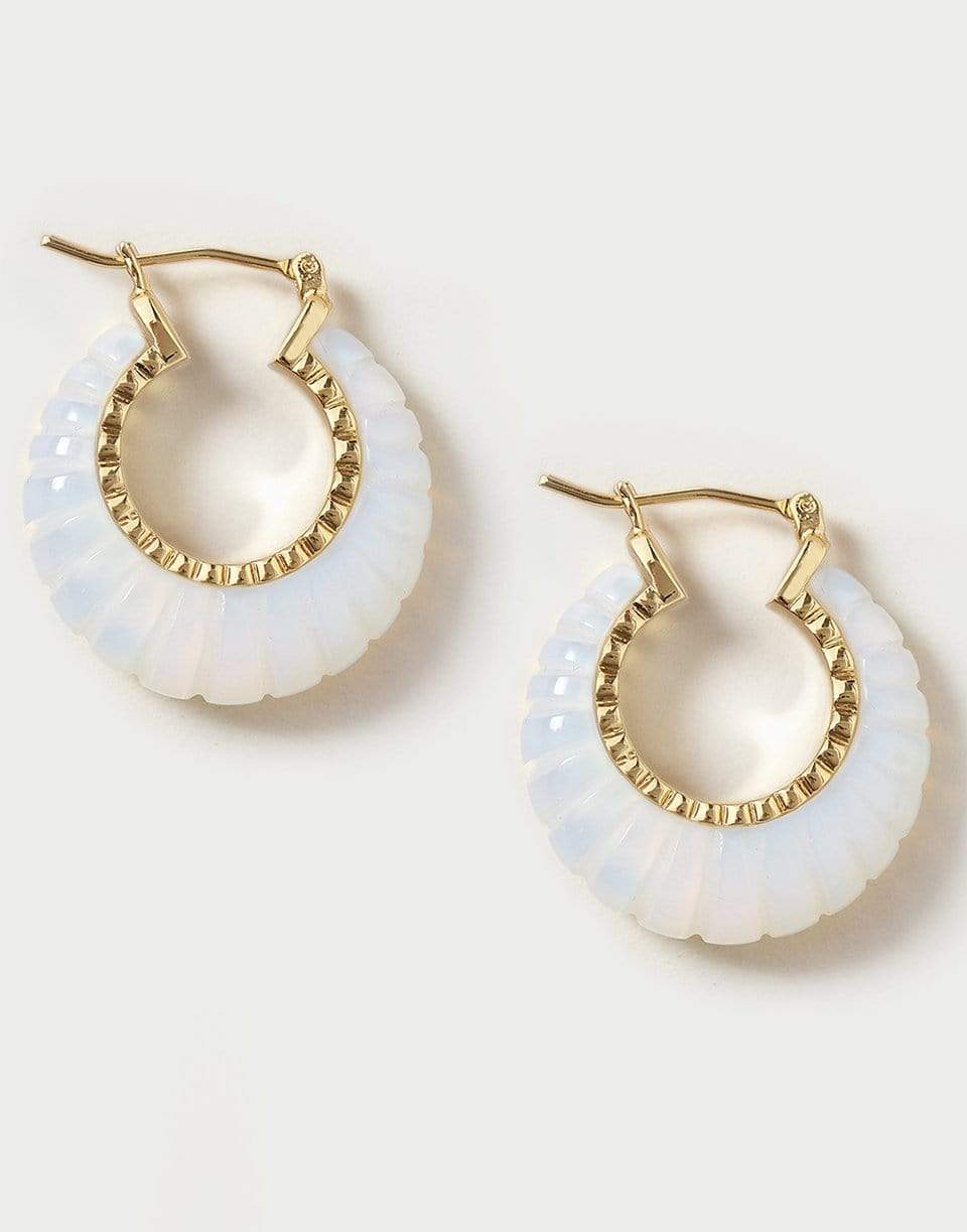 LOEFFLER RANDALL-Scalloped Stone Hoop-IVMOG