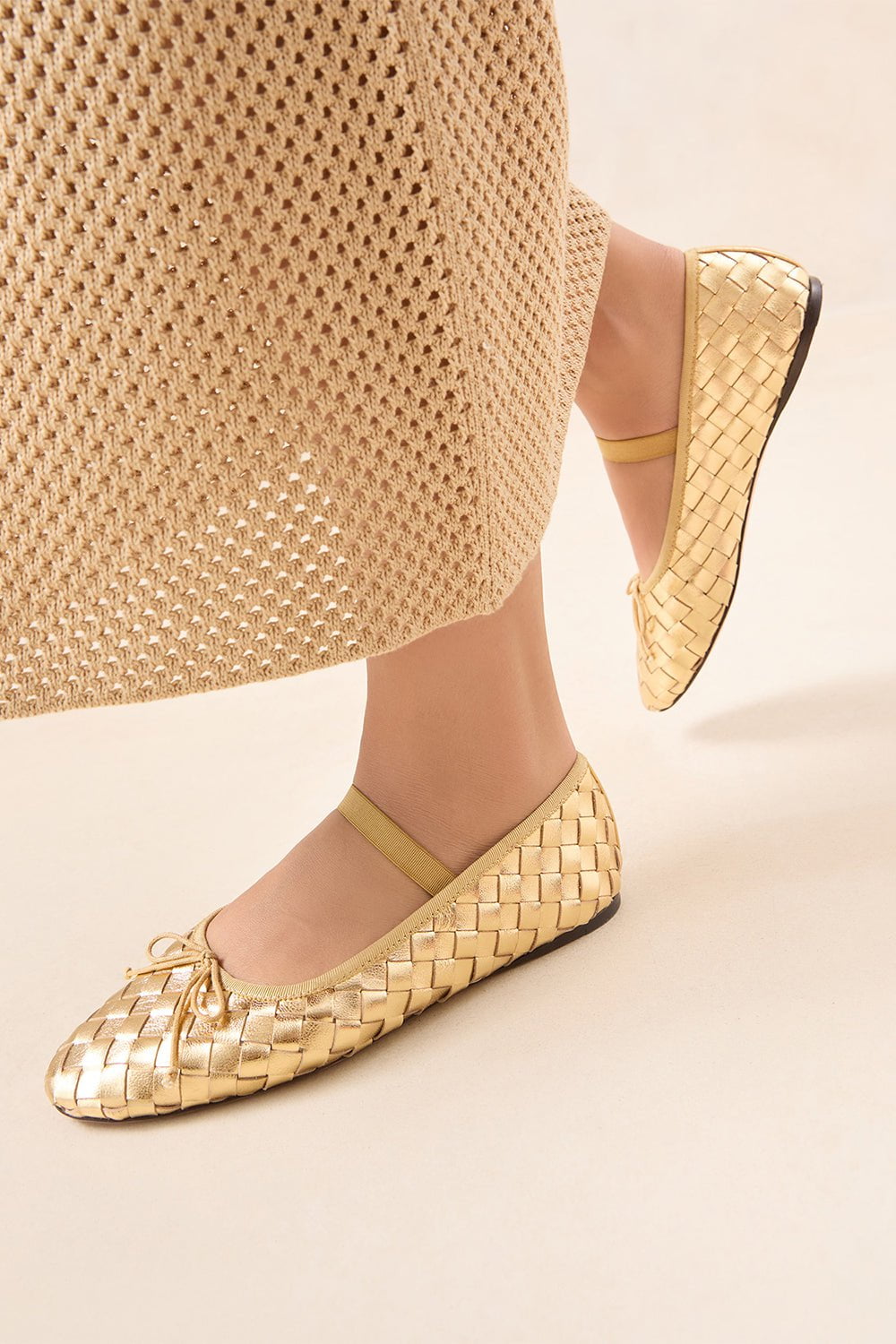 LOEFFLER RANDALL-Leonie Flat - Gold-