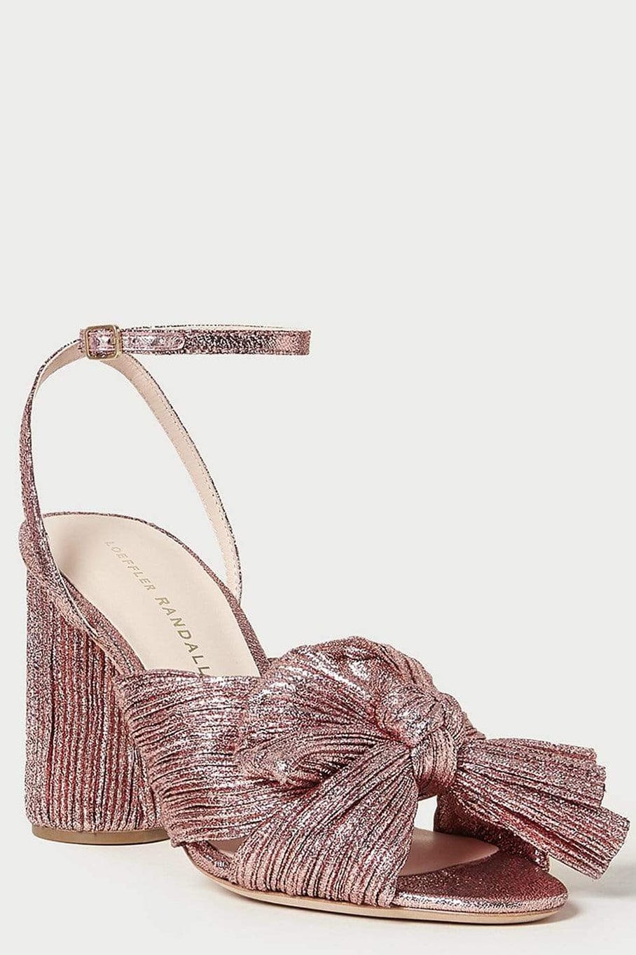 LOEFFLER RANDALL-Camellia Mule With Ankle Strap - Rose-