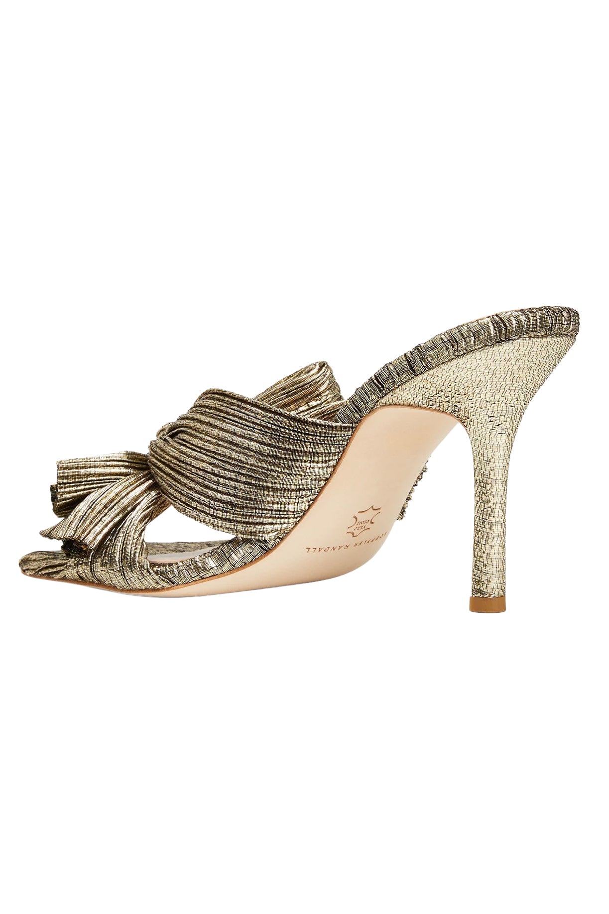 Claudia Skinny Heel Mules-ORO-6-SHOEMULE-LOEFFLER RANDALL