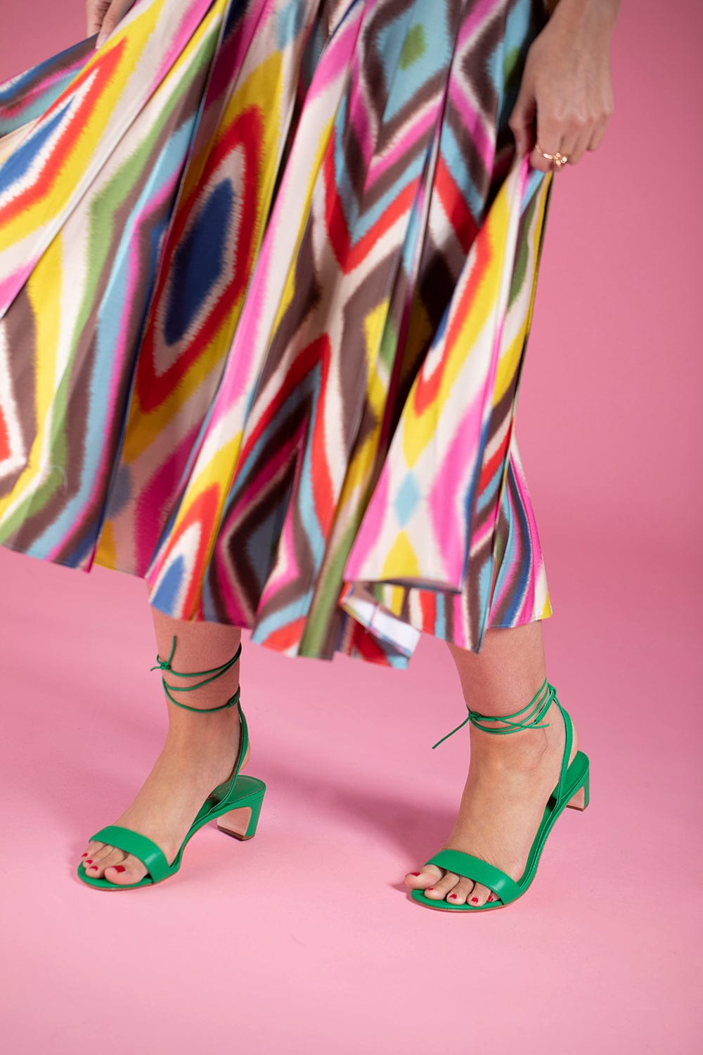 LOEFFLER RANDALL-Jackie Mid Heel Sandal-