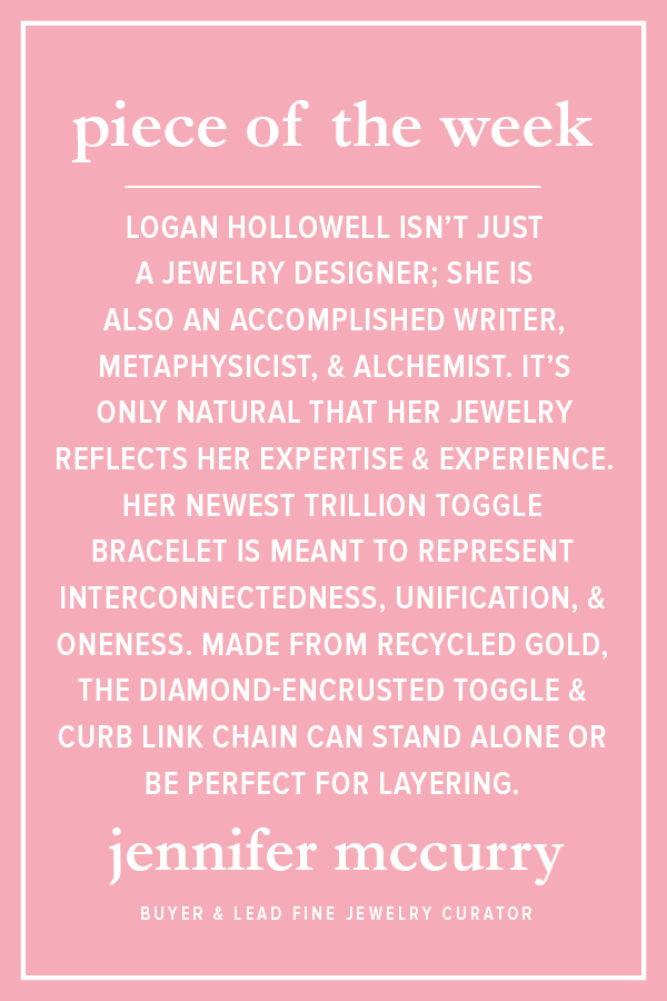 LOGAN HOLLOWELL-Diamond Trillion Toggle Bracelet-