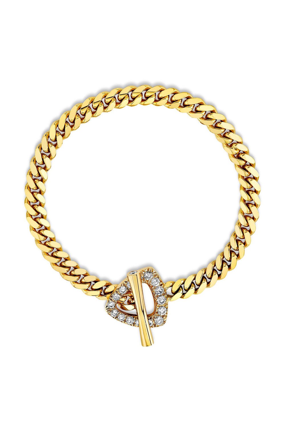 LOGAN HOLLOWELL-Diamond Trillion Toggle Bracelet-