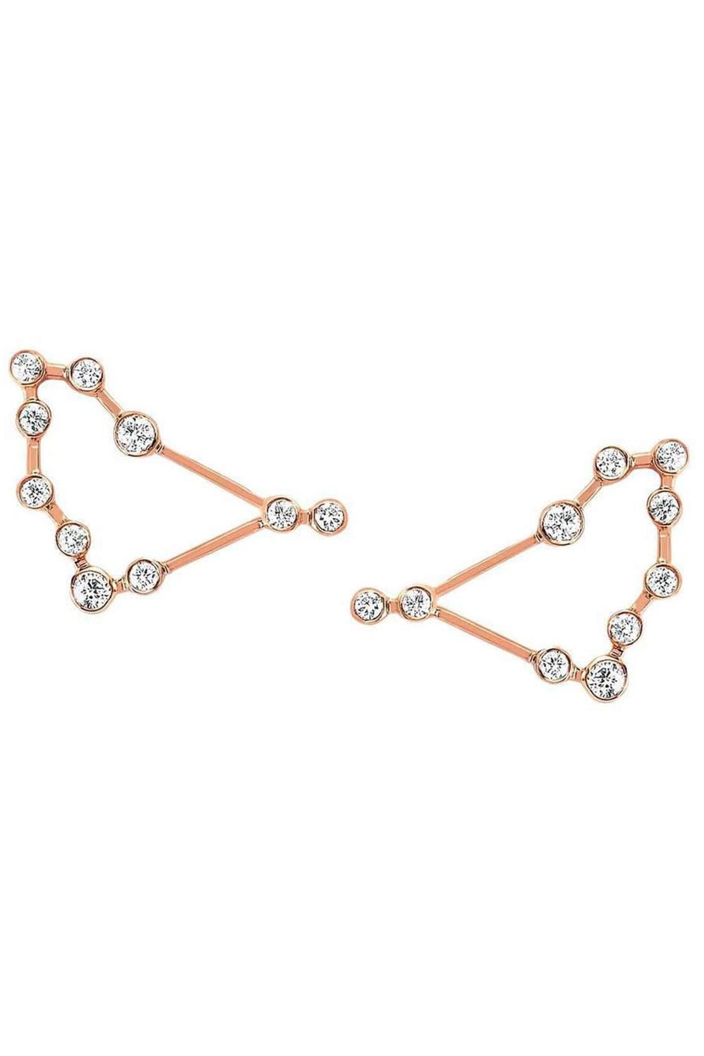 LOGAN HOLLOWELL-Capricorn Diamond Constellation Studs-