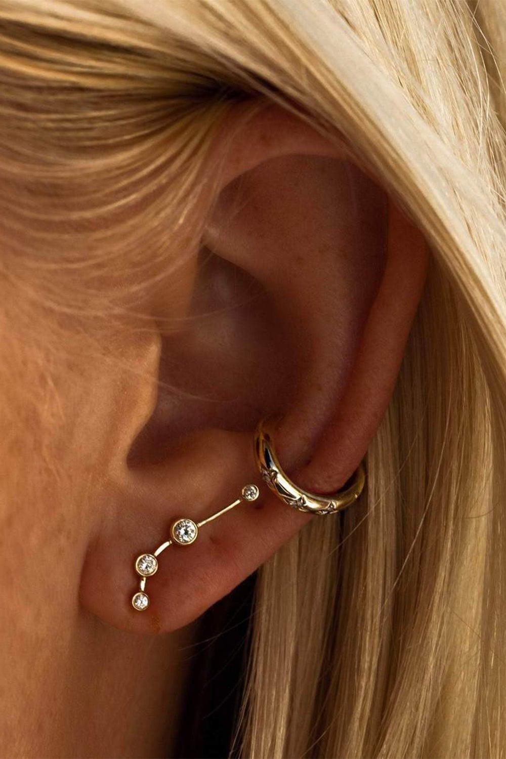 LOGAN HOLLOWELL-Aries Diamond Constellation Studs-